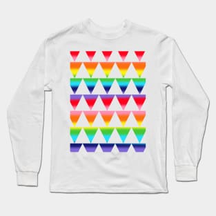 Rainbow Fade Geometric Long Sleeve T-Shirt